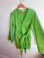 L'Academie "The Janeiro Linen Mini Dress in Green" (Size M)