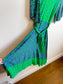 GUSTO Mixed Print Dress in Green/Blue (Size S/M)