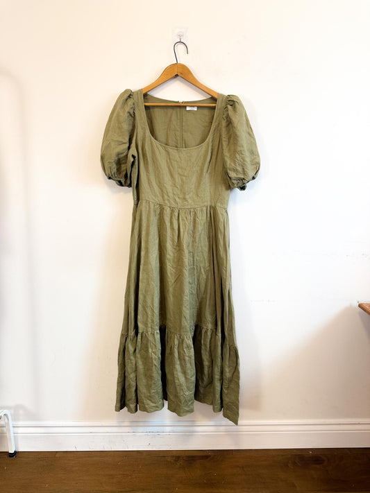 Wilfred "Ascot Linen Dress in Sage Green" (Size 12)