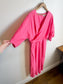 COS Puff Sleeve Midi Dress in Hot Pink (Size M/L)