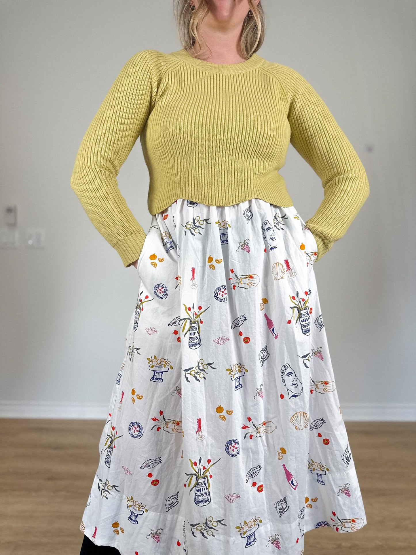 Wilfred "Sardou Merino Wool Sweater in Yellow" (Size M)