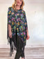 SPELL Slow Fashion Floral Wide Arm Blouse with Fringe (Size L/XL)