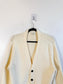 Club Monaco Cotton Cardigan in Off White (Size L)