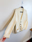 Club Monaco Cotton Cardigan in Off White (Size L)