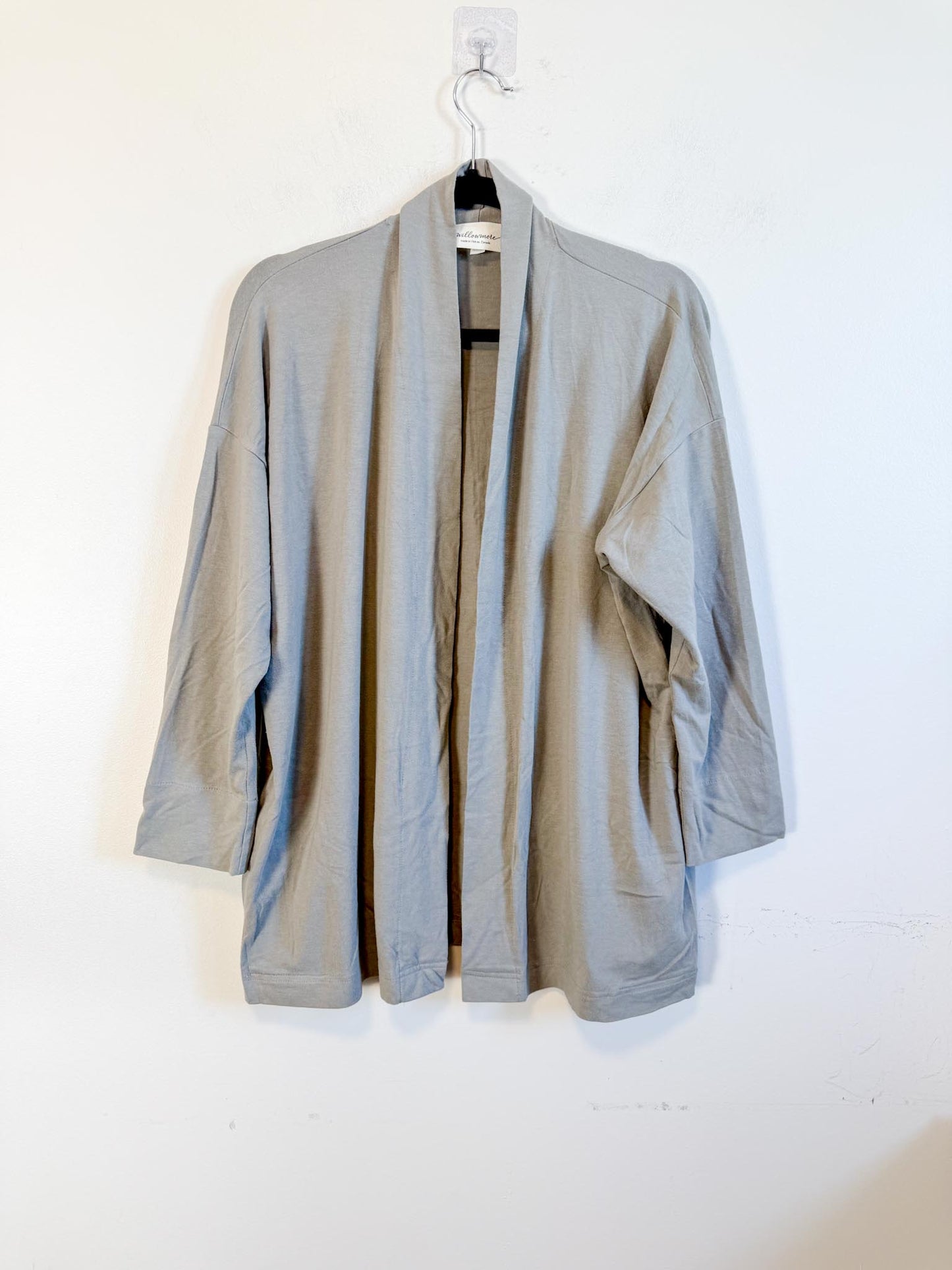 Willowmore Made in Canada Open Front Cardigan in Grey (Size M)