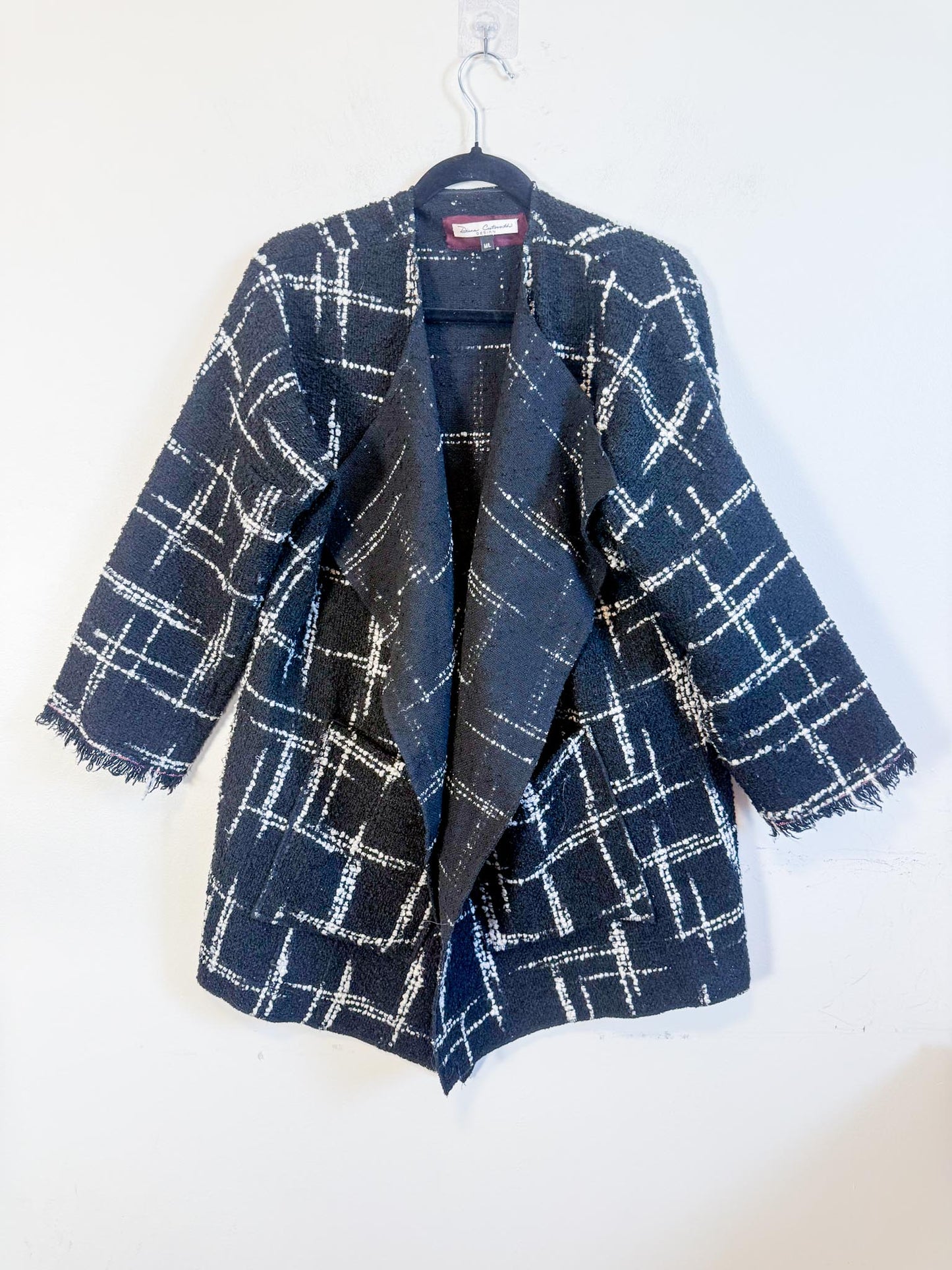 Diana Coatsworth Designs Tweed Jacket in Black/White (Size M/L)