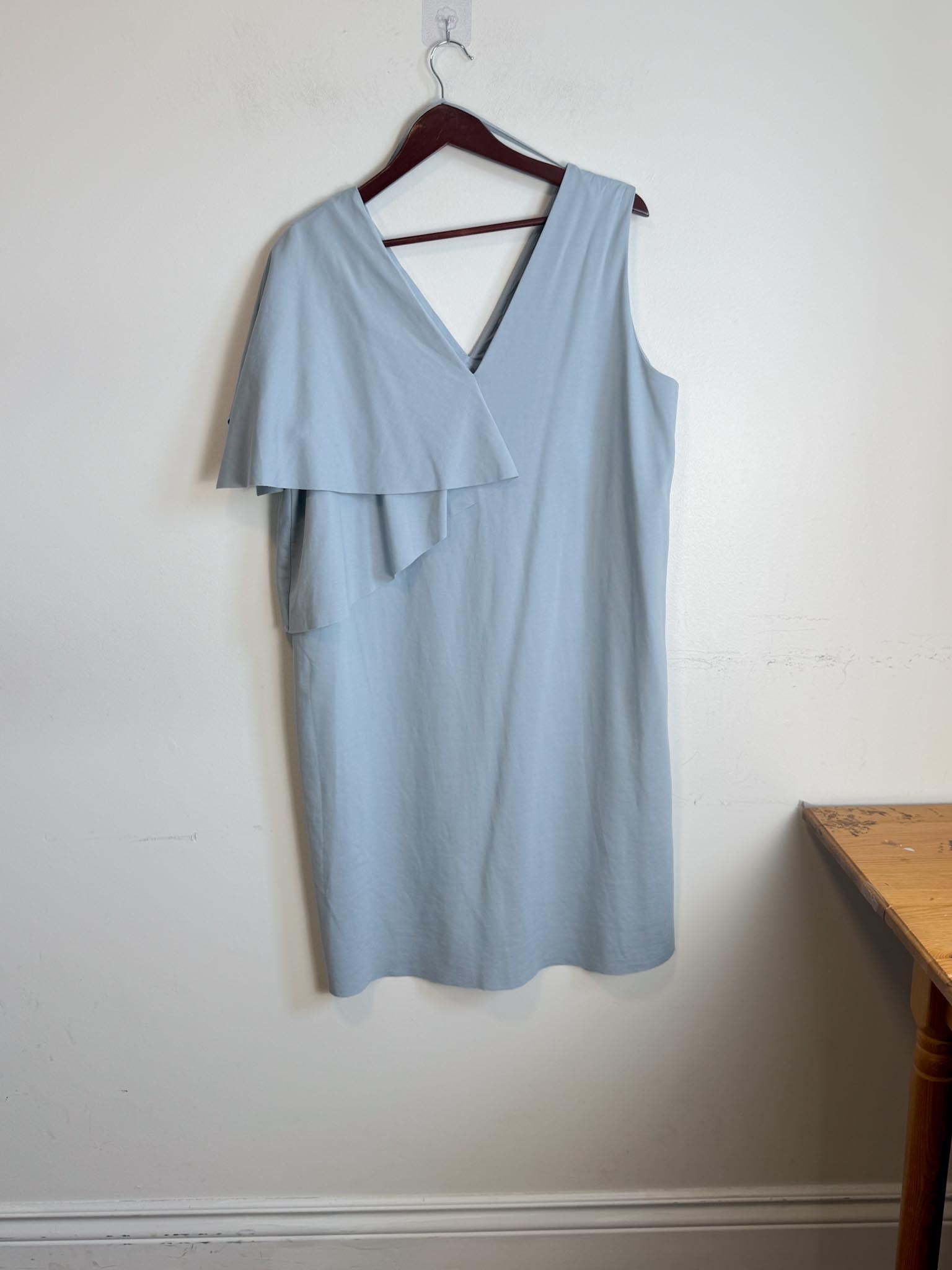 COS Asymmetric Draped Mini Dress in Blue NWT (Size L)  Middle Child  Vintage Shop