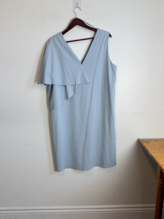 COS Asymmetric Draped Mini Dress in Blue NWT (Size L)