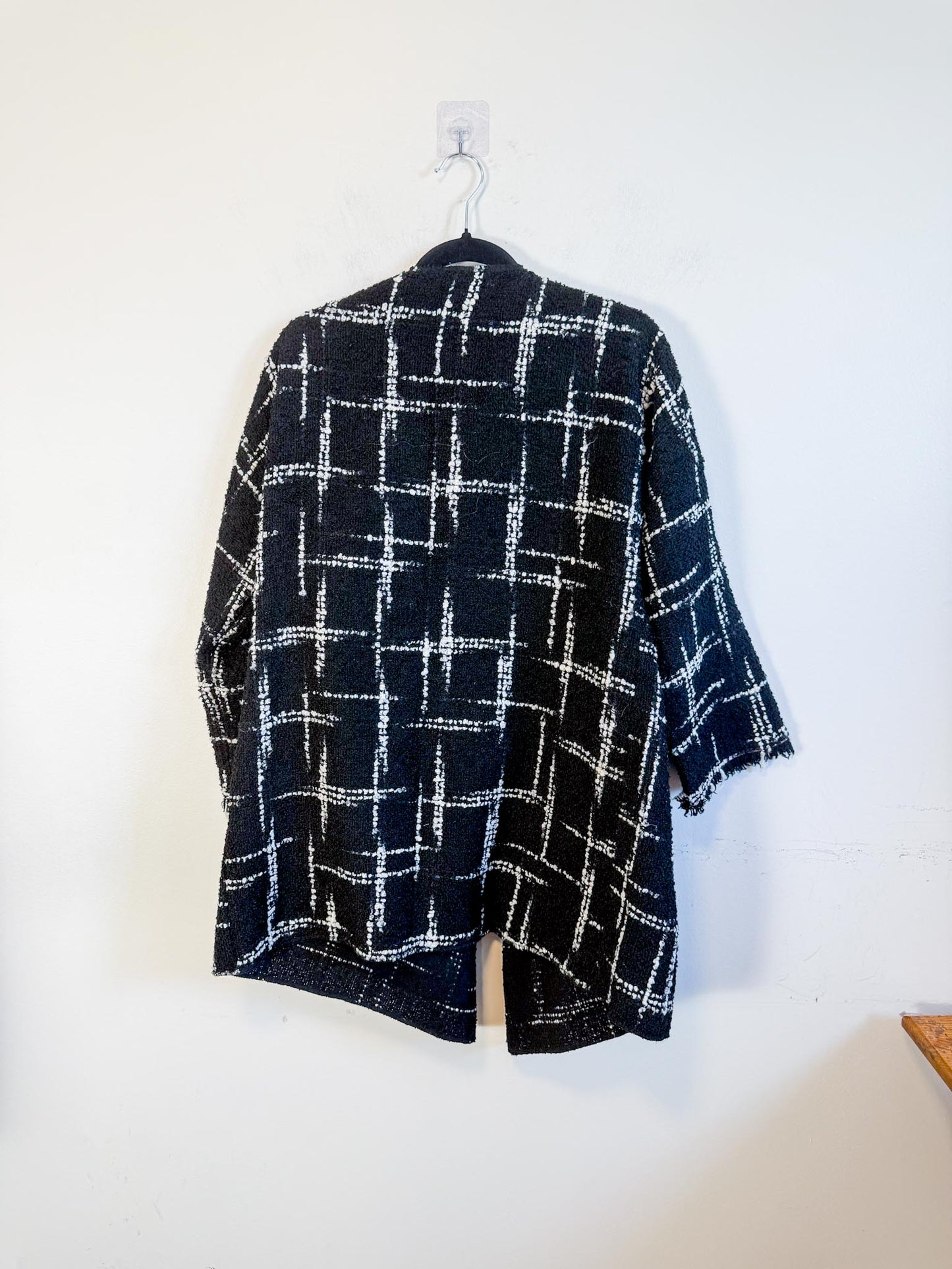 Diana Coatsworth Designs Tweed Jacket in Black/White (Size M/L)