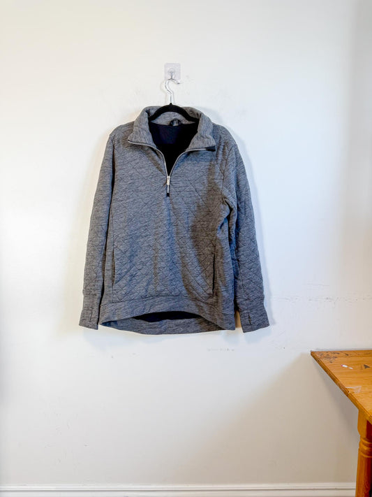 Lululemon "Forever Warm 1/4 Zip Pullover Sweater in Charcoal Grey" Size M/L)