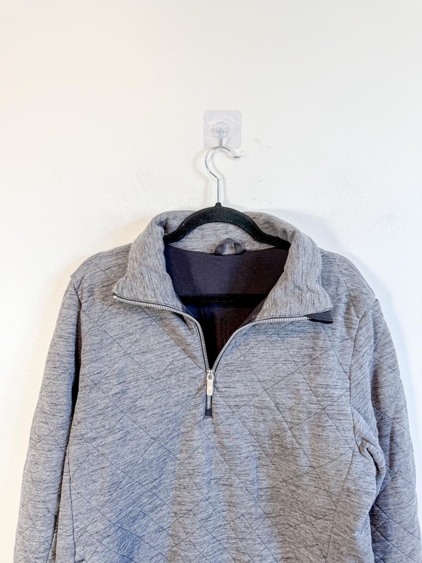 Lululemon "Forever Warm 1/4 Zip Pullover Sweater in Charcoal Grey" Size M/L)