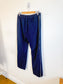 St. Roche Mid Rise Pinstriped Pants in Navy/White (Size L)
