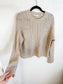 Vince "Variegated Cable Wool & Cashmere Sweater in Grey" (Size S)