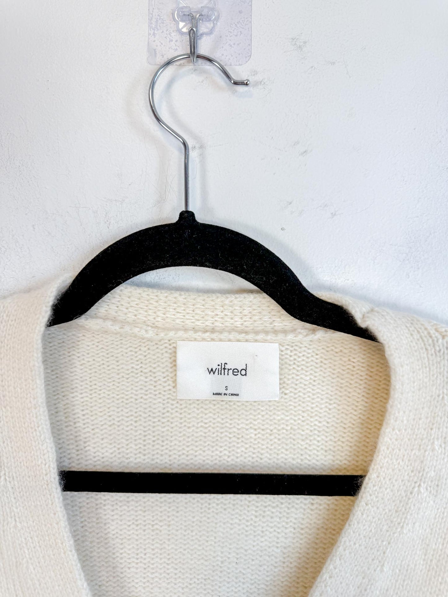 Wilfred Cashmere Cardigan in Whisper White (Size S)