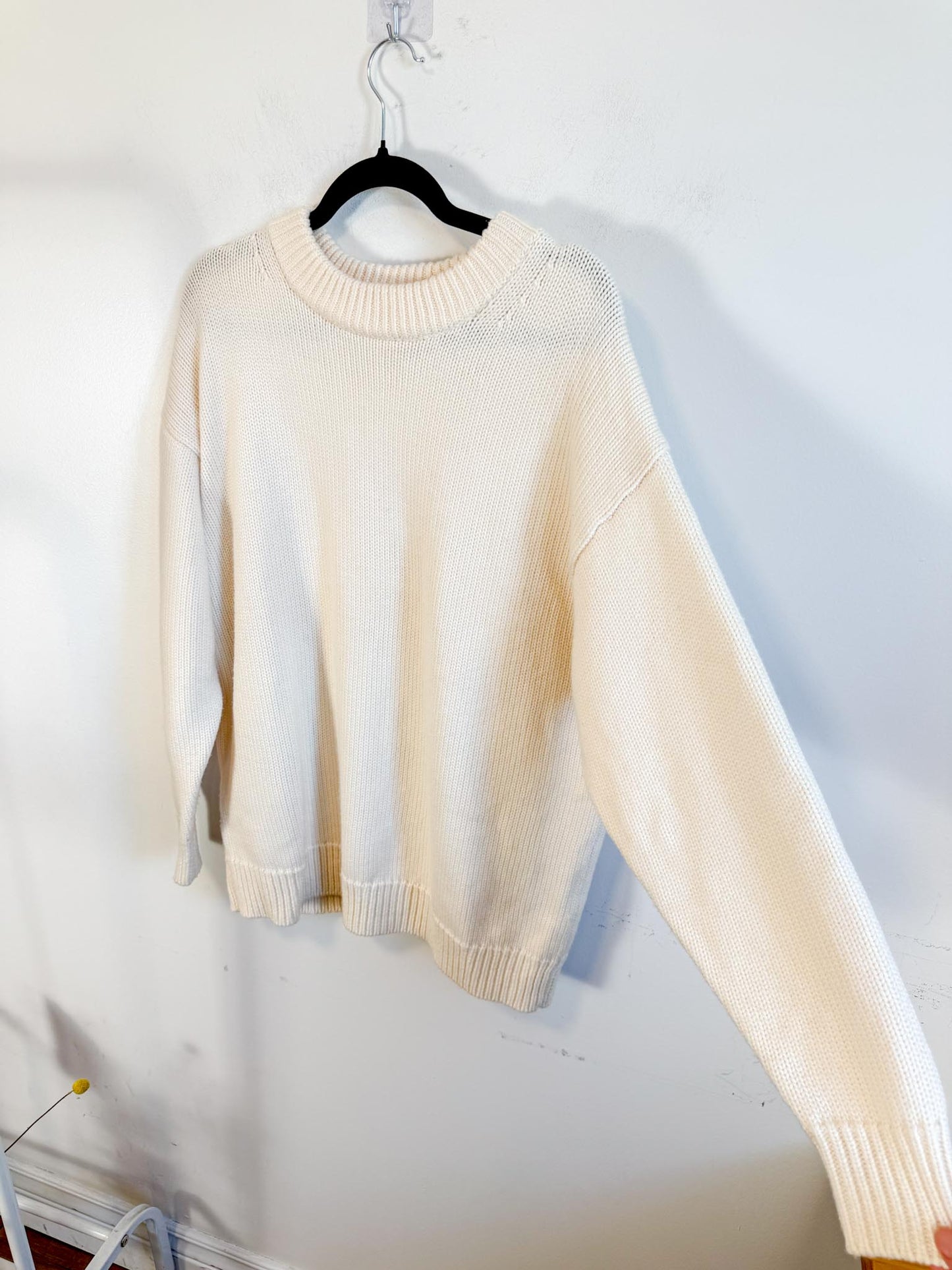 Wilfred "Rosemary Merino Wool Sweater in Light Birch" (Size S/M)