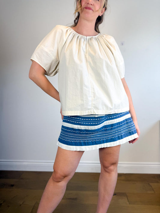 Gap Wide Sleeve Blouse in Neutral (Size XL)