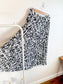 Anthropologie "Maeve Hildi Pleated Midi Skirt in Black/White Print" (Size S/M)