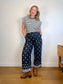 Rachel Zoe Embroidered Wide Leg Linen Pants in Black (Size 12)