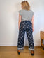 Rachel Zoe Embroidered Wide Leg Linen Pants in Black (Size 12)