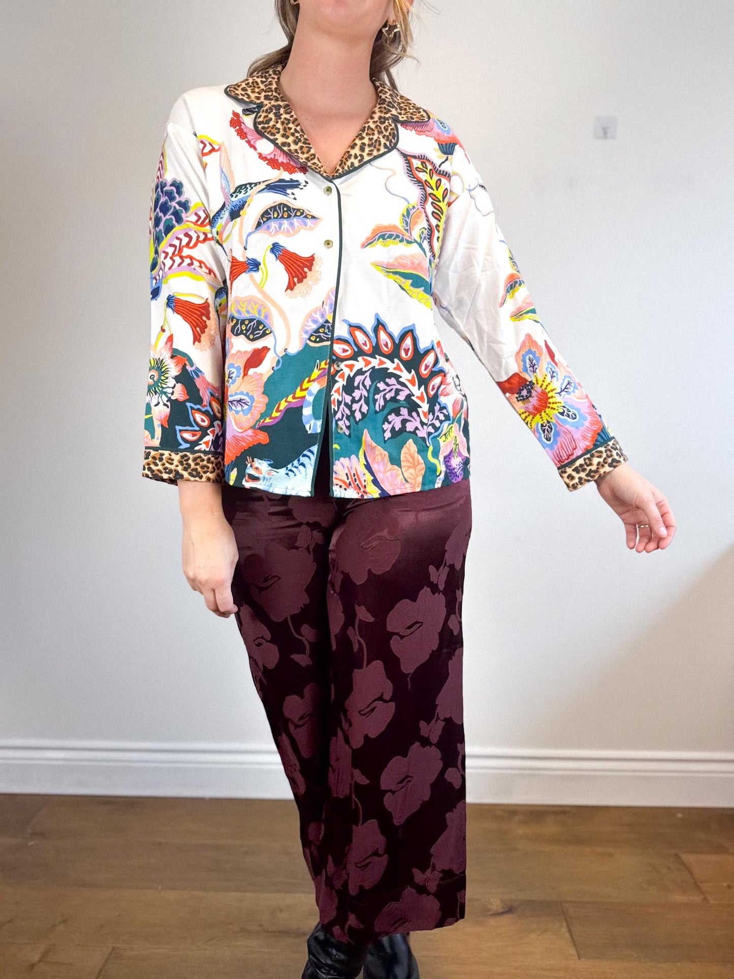 By Anthropologie :"Flannel Button Down Top" NWT (Size S-L)