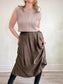 Pillar Slow Fashion Silk Midi Skirt (Size M/L)