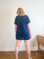 J.Crew "Embroidered Linen Blend Cover Up Tunic Dress in Navy"