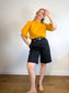 J.Crew Ruffled Eyelet Blouse in Mustard (Size M/L)
