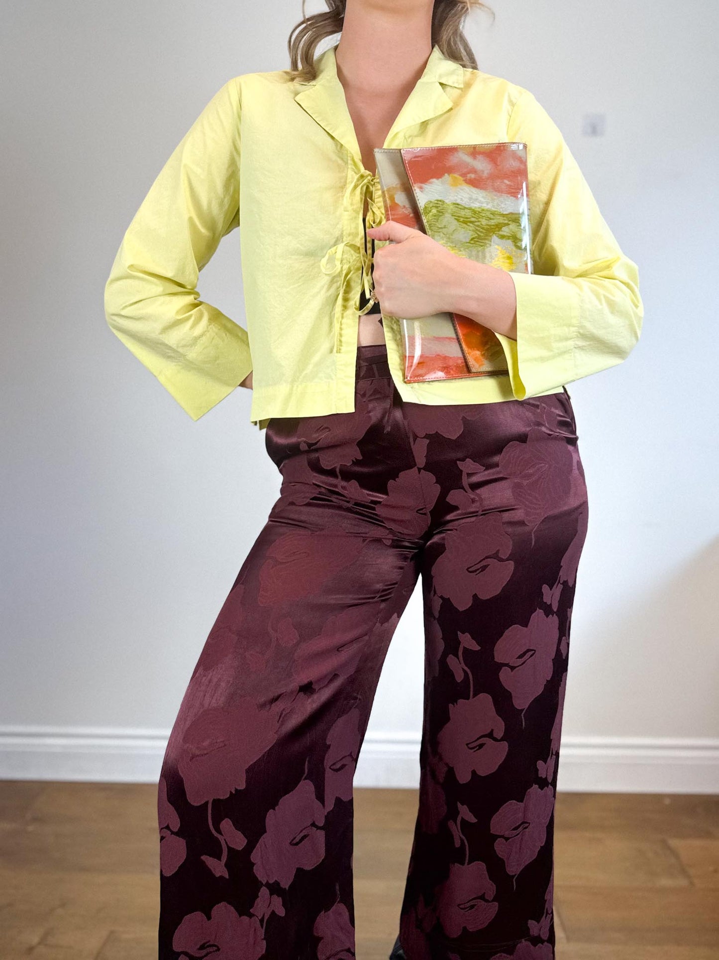 InWear "HelveIW Cropped Shirt in Lime Sorbet" (Size M)