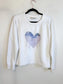 Kerri Rosenthal "Drippy Heat Crewneck in White" (Size M)