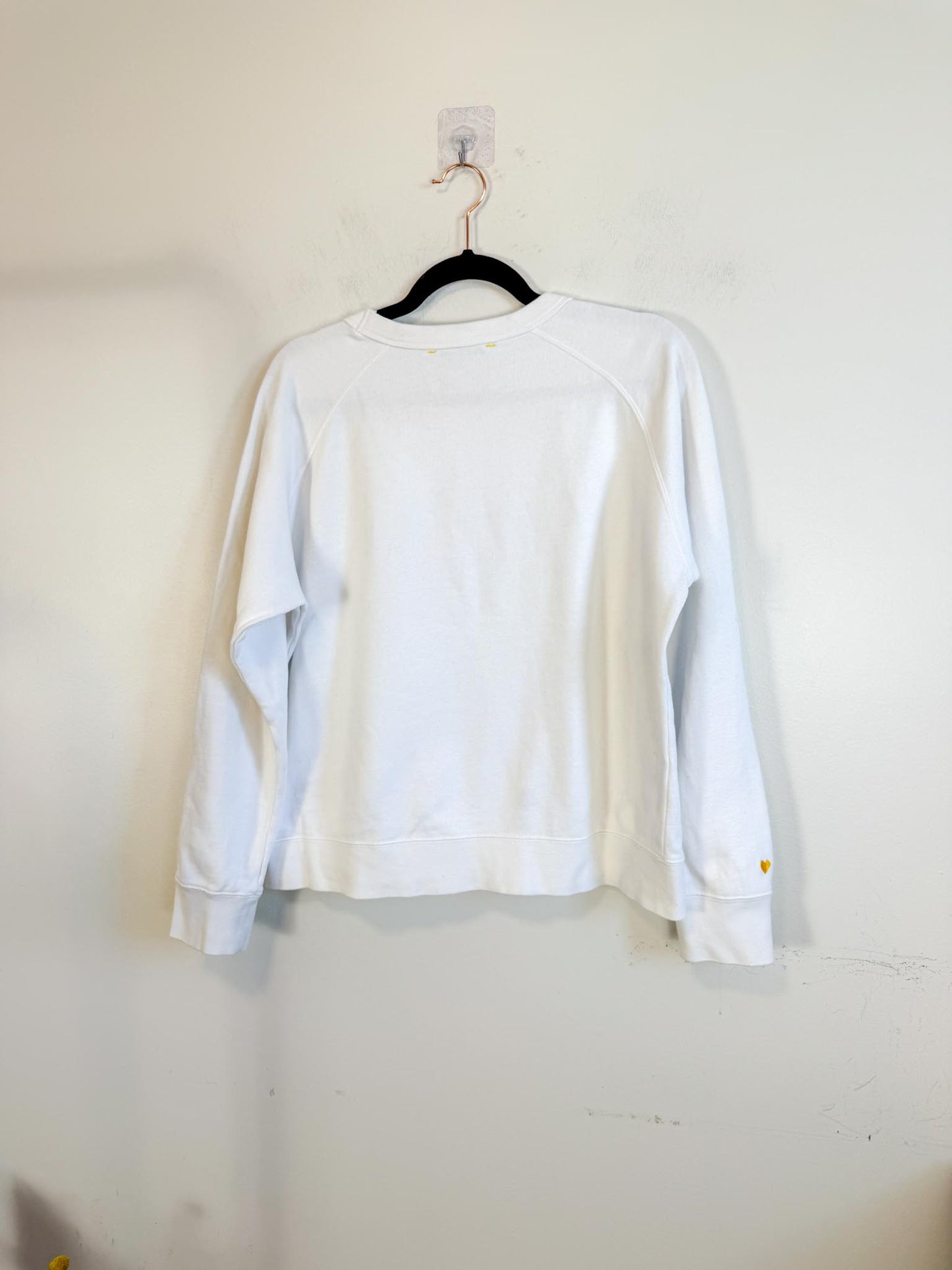 Kerri Rosenthal "Drippy Heat Crewneck in White" (Size M)