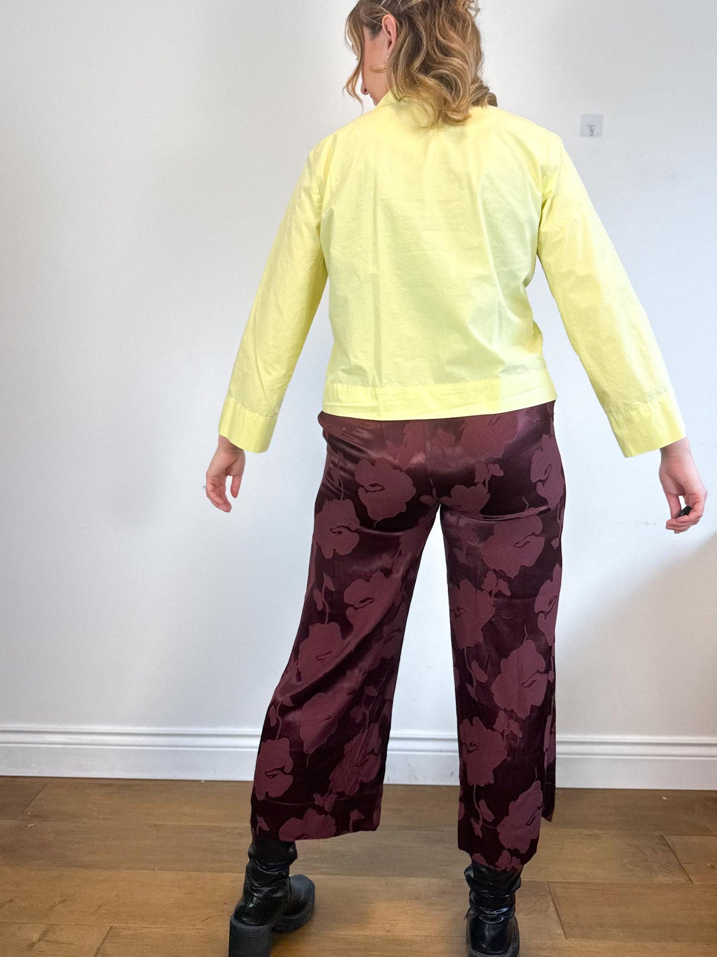 InWear "HelveIW Cropped Shirt in Lime Sorbet" (Size M)