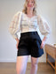 Vintage 1950s Lou Larry Lace Puff Sleeve Blouse (Size S/M)