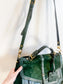 Tory Burch Medium 797 Satchel Purse in Forest Green