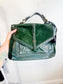 Tory Burch Medium 797 Satchel Purse in Forest Green