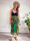 Vintage Green Floral Sarong (Size S/M)