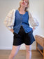 Vintage 1950s Lou Larry Lace Puff Sleeve Blouse (Size S/M)