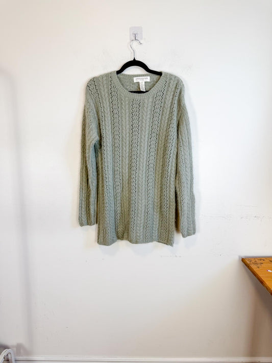 Vintage Angora & Wool Sweater in Grey (Size S)