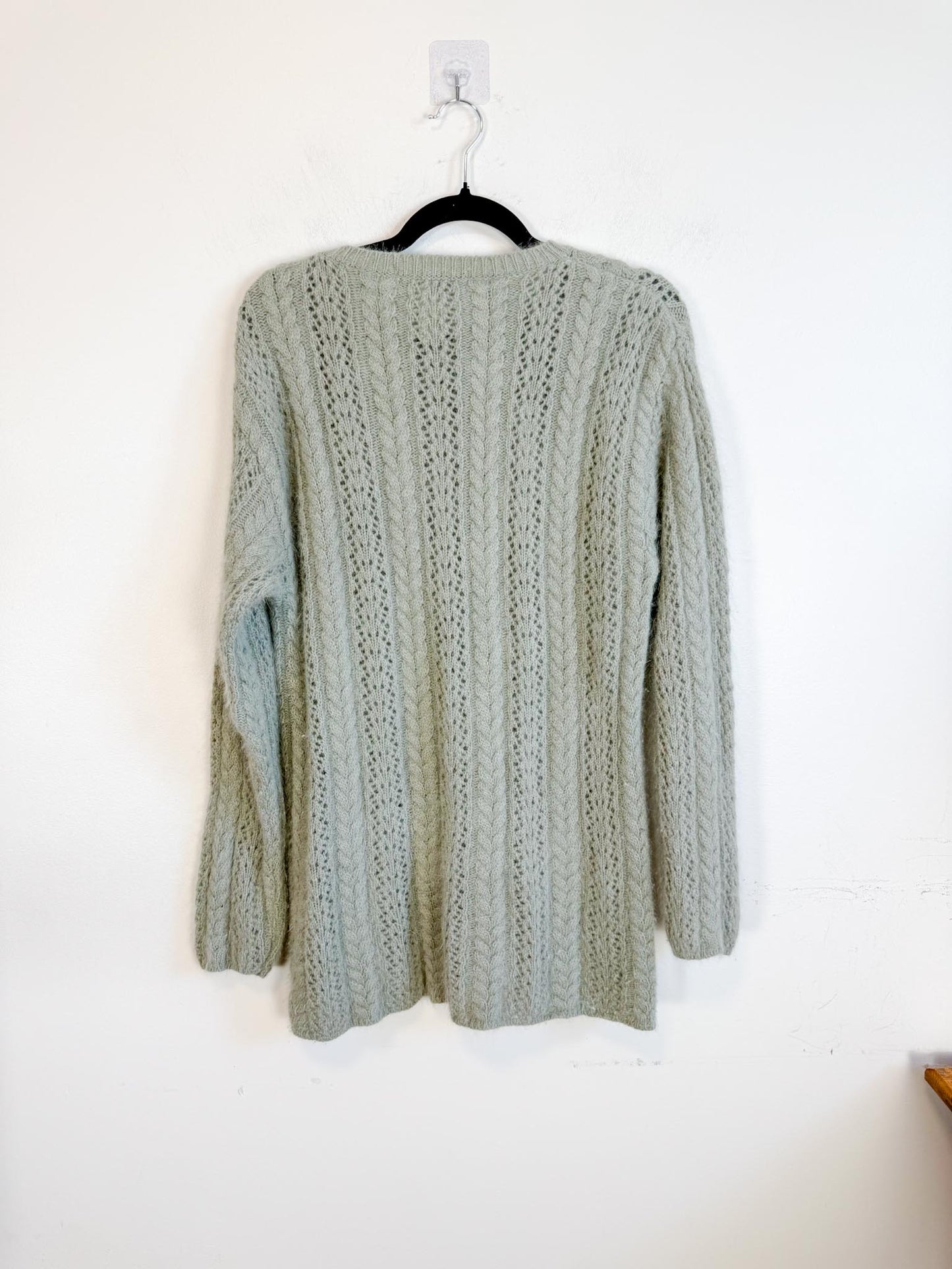 Vintage Angora & Wool Sweater in Grey (Size S)