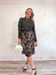 H.O.G Long Sleeve Floral Dress in Black (Size M)