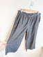 Eileen Fisher Cropped Wide Leg Pants in Grey (Size M)