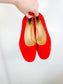 Everlane "The Leather Day Heel in Vibrant Red Suede" (Size 8)