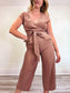 Wilfred "Brax Linen Jumpsuit" in Dusty Rose (Size M)