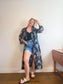 Vintage Sheer Floral Duster Jacket (Size L/XL)
