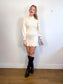 PAIGE "Julita Long-Sleeve Sweater Mini Dress in Cream" (Size XS/S)