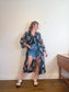 Vintage Sheer Floral Duster Jacket (Size L/XL)