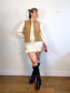 PAIGE "Julita Long-Sleeve Sweater Mini Dress in Cream" (Size XS/S)