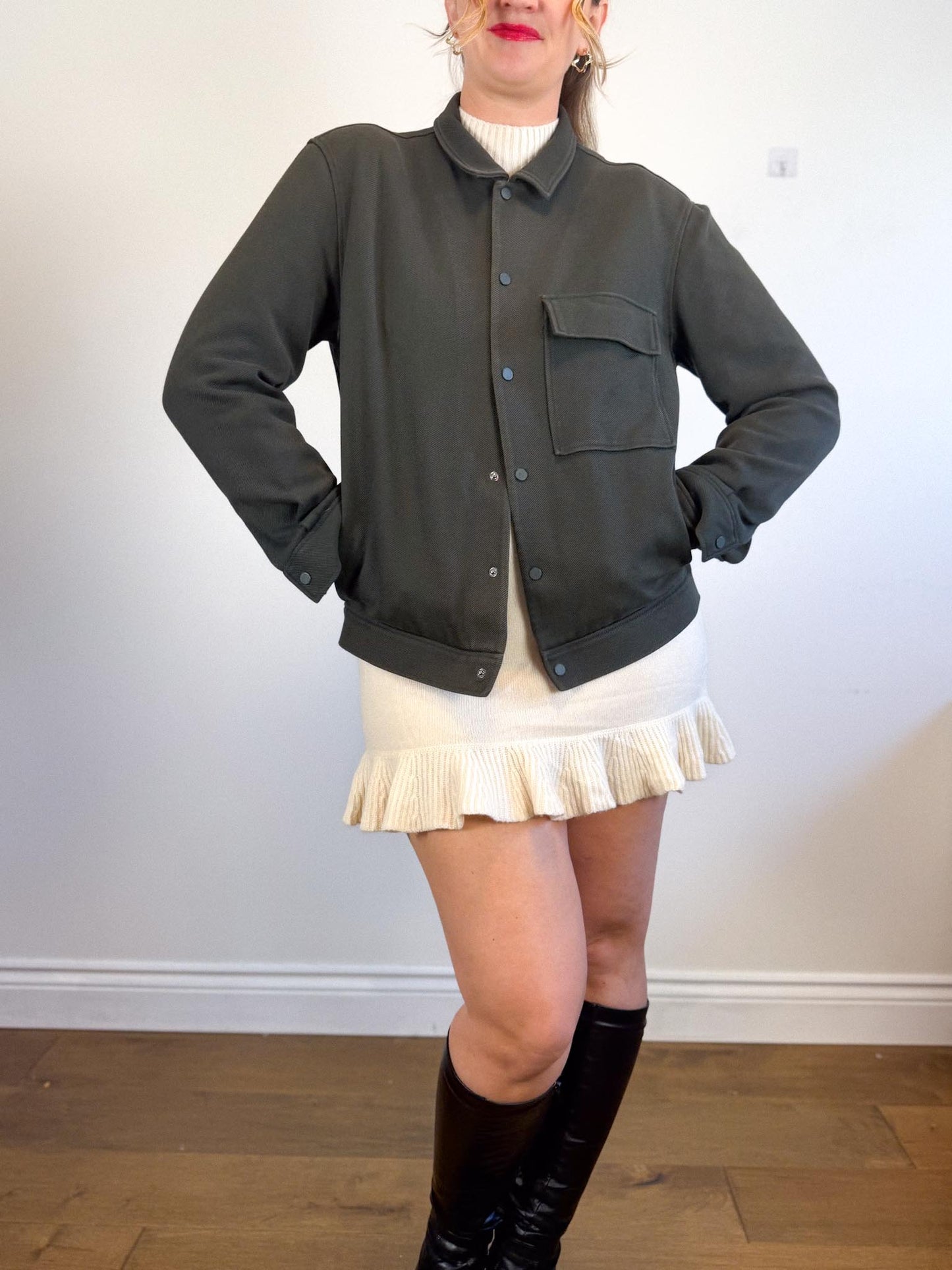 COS Shacket in Dark Green SOLD AS IS  (Size M)