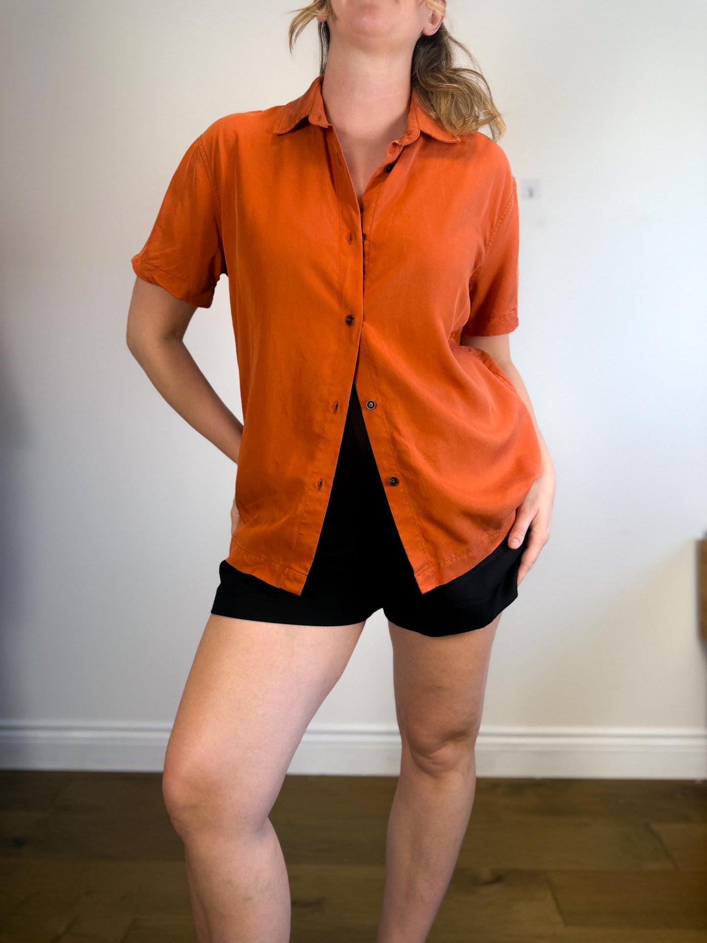 KOTN Pleated Trouser Shorts in Black (Size M/L)