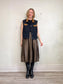 Vintage Denim Vest with Faux Suede Collar (Size 2X)