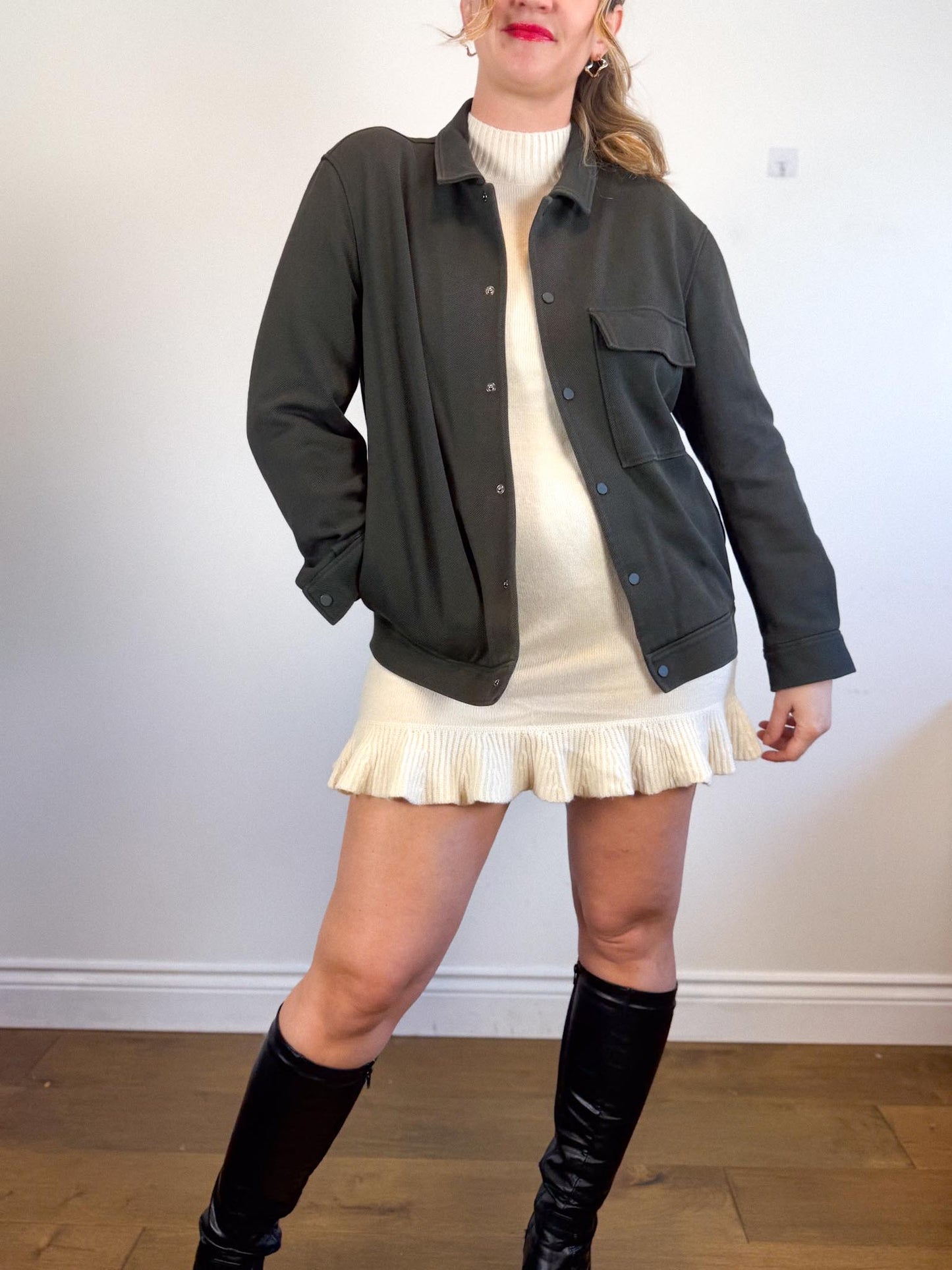 COS Shacket in Dark Green SOLD AS IS  (Size M)